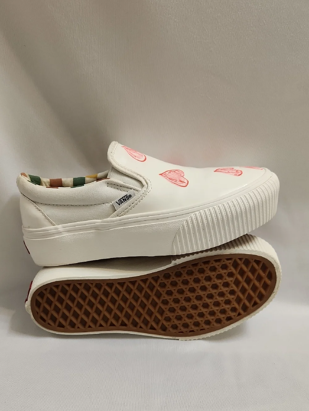 Vans × Karina Rozunko Heart Slip-on Platform Sneakers (W Size 5.5) - Picture 5 of 14